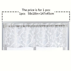 1PC Gauze Small Curtain Tiers Translucent Kitchen Curtain