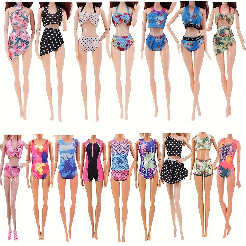 40pc Doll Clothing & Accessories Playset with Shoes, Handbags, Surfboard, Guitar