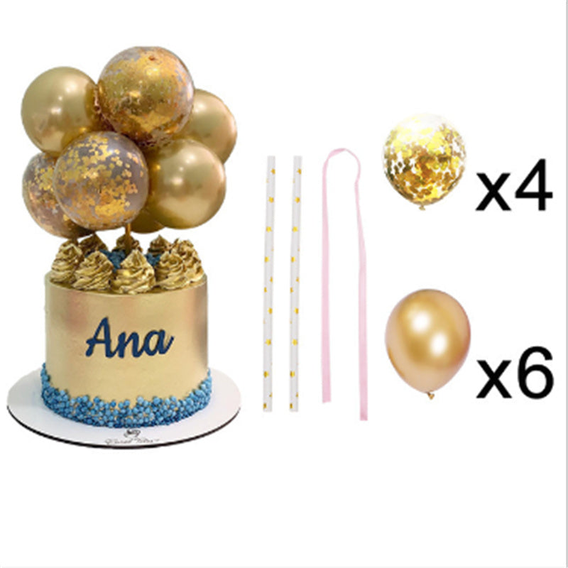 Colorful Balloon Cake Topper for Wedding Birthday Party