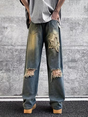Men's Vintage Ripped Denim Jeans