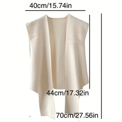 Green Elastic Wrap Vest Sleeveless Shawl for Women