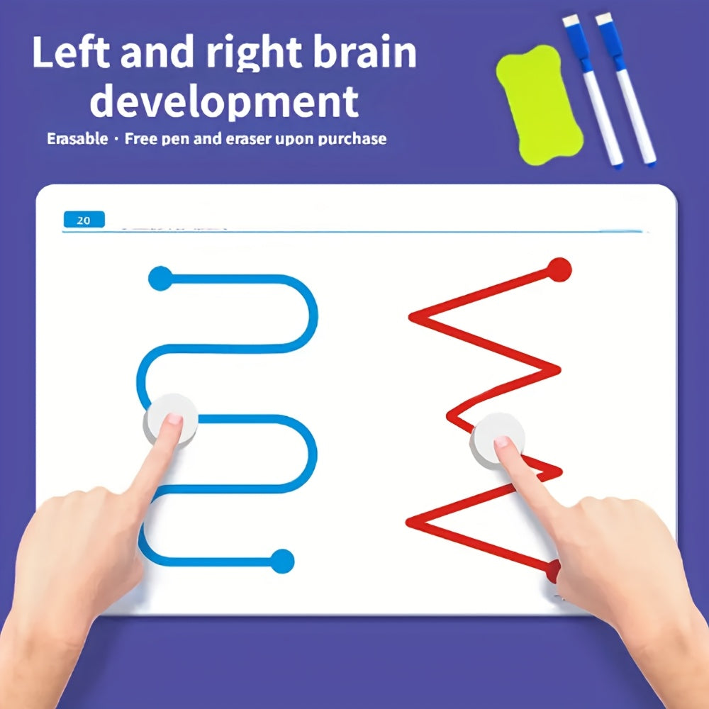 Interactive Brain Toy Educational Puzzle Aid with Pen & Eraser