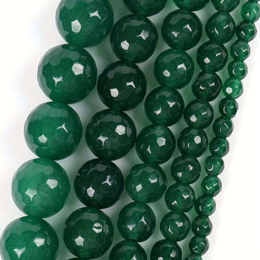 Emeralds Jades Round Loose Beads for Jewelry Making DIY Necklace Bracelet