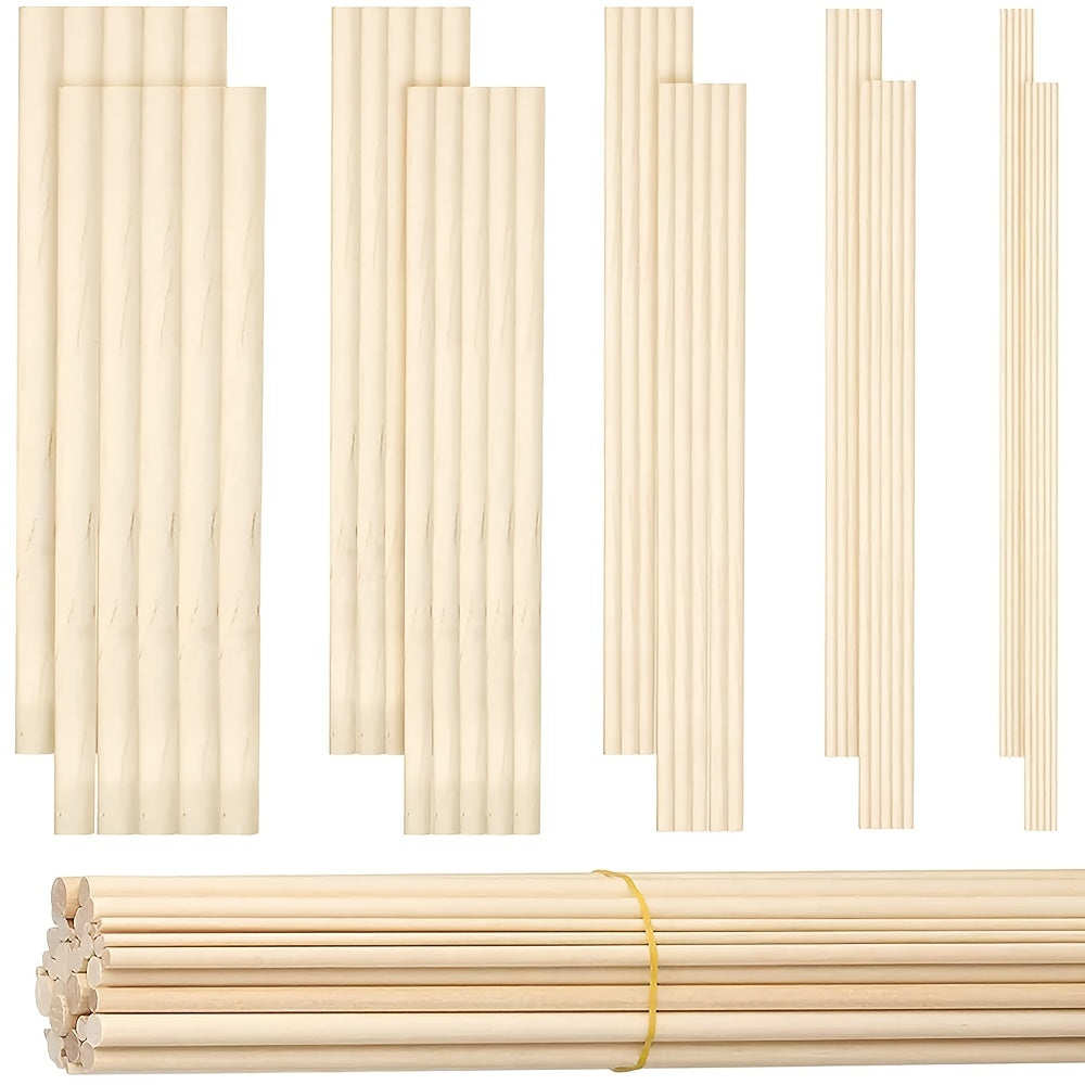 50pcs Birch Wooden Stick Combination Set DIY Building Model Material