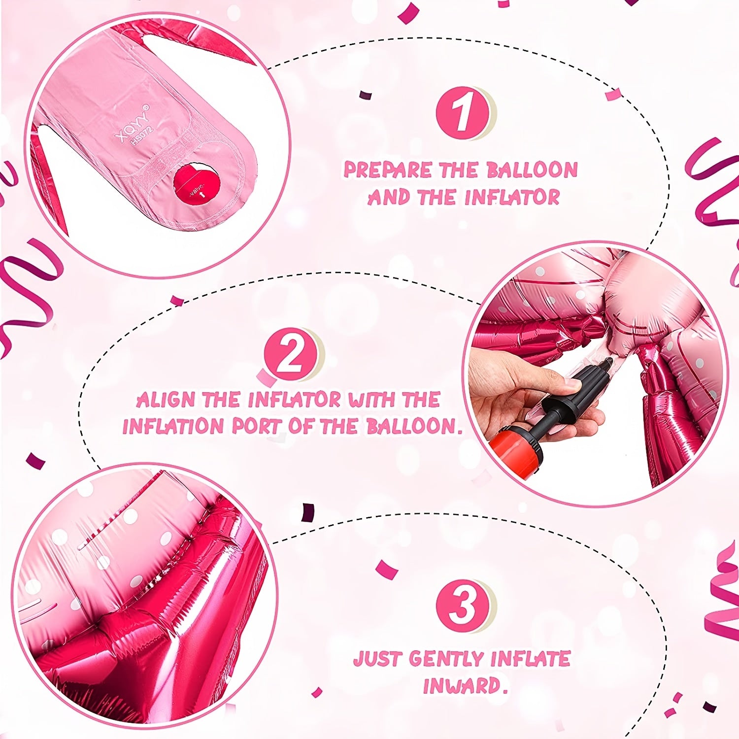 Pink Bow Balloon Girl Party Decoration Large Bow Aluminum Foil Balloon
