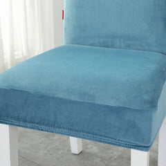 Stretch Chair Cover Solid Velvet Slipcover for Home Office Kitchen Dining