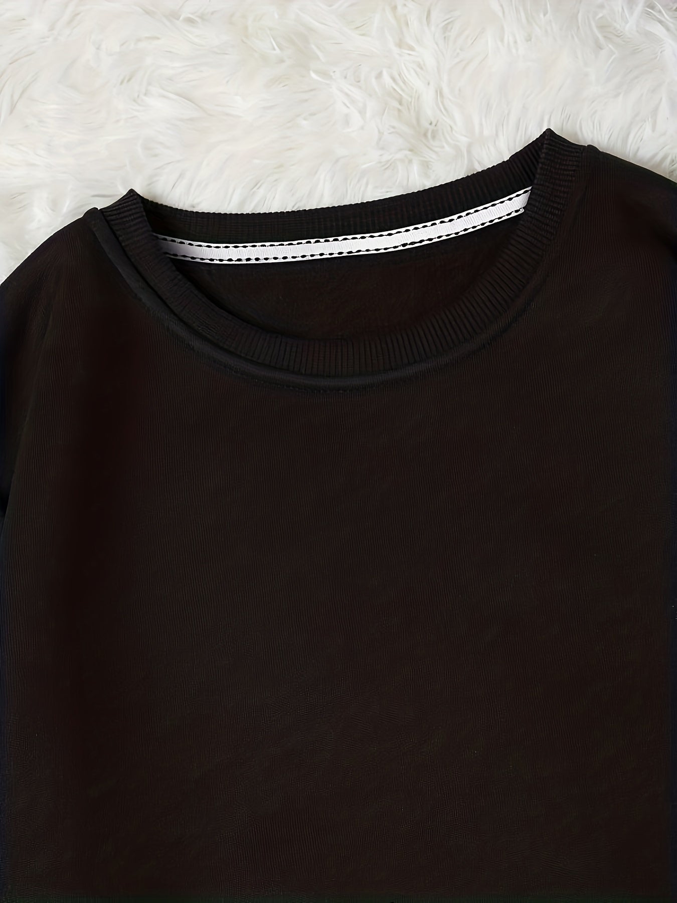 Warm Fleece Crew Neck Sweatshirt for Women