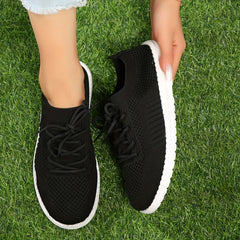 Women's Breathable Mesh Sneakers Casual Lace Up Outdoor Shoes