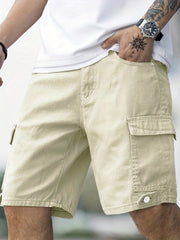 Classic Cargo Cotton Denim Men's Shorts for Summer