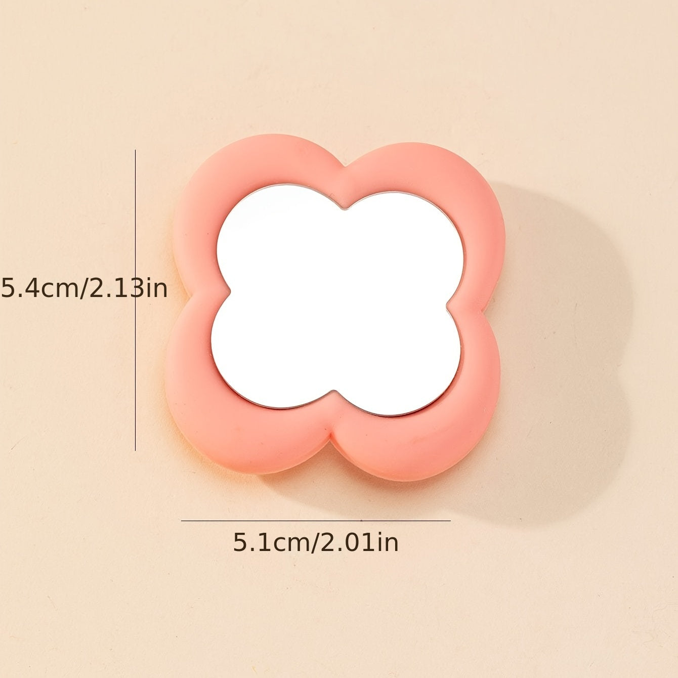 Pink Flower Compact Mirror Cosmetic Mobile Phone Air Cushion Bracket