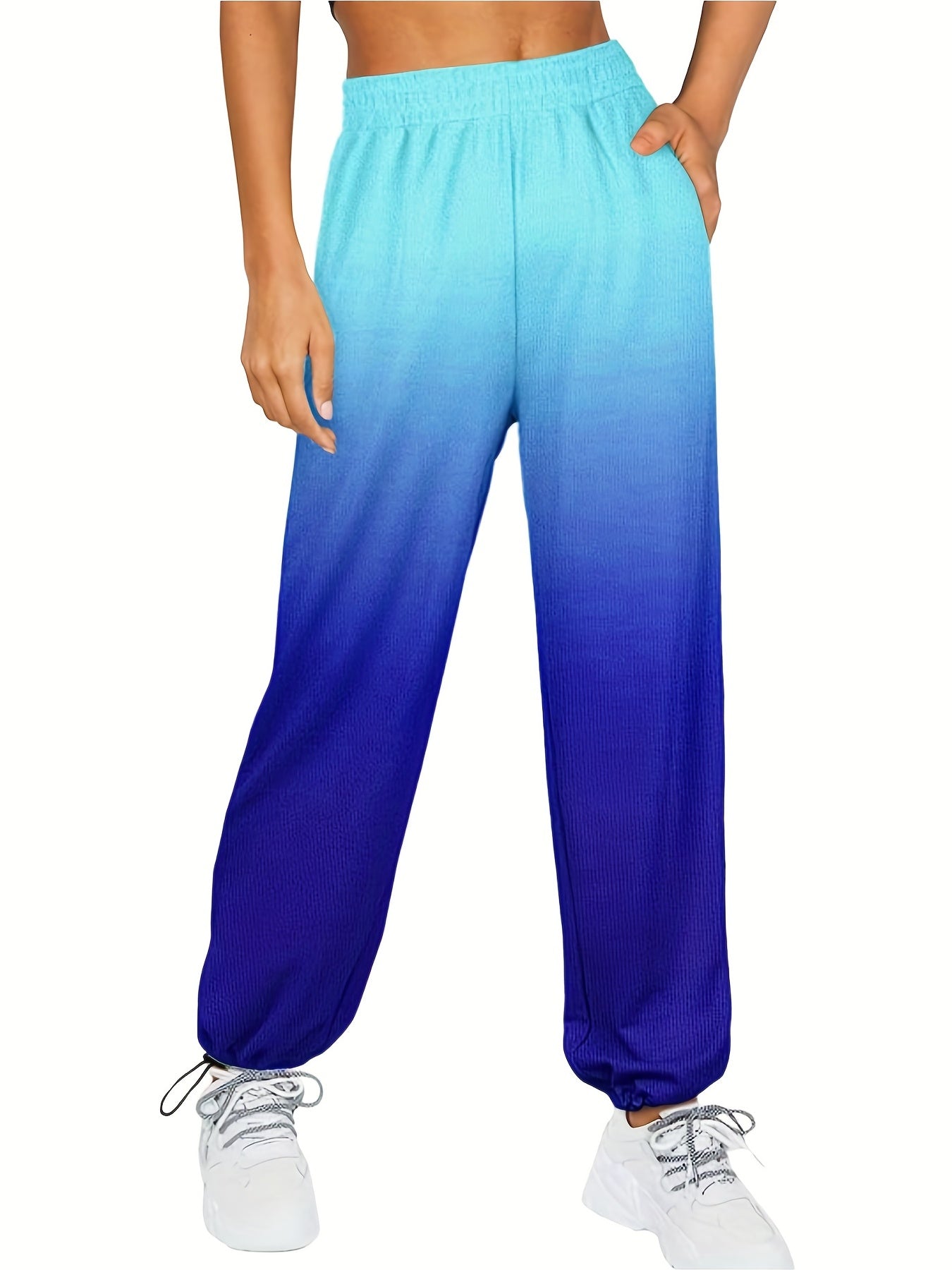Women's Plus Ombre Print Joggers With Pockets