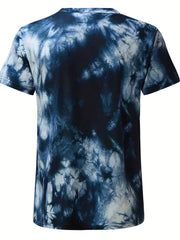Crown K Print Tie Dye T Shirt for Men