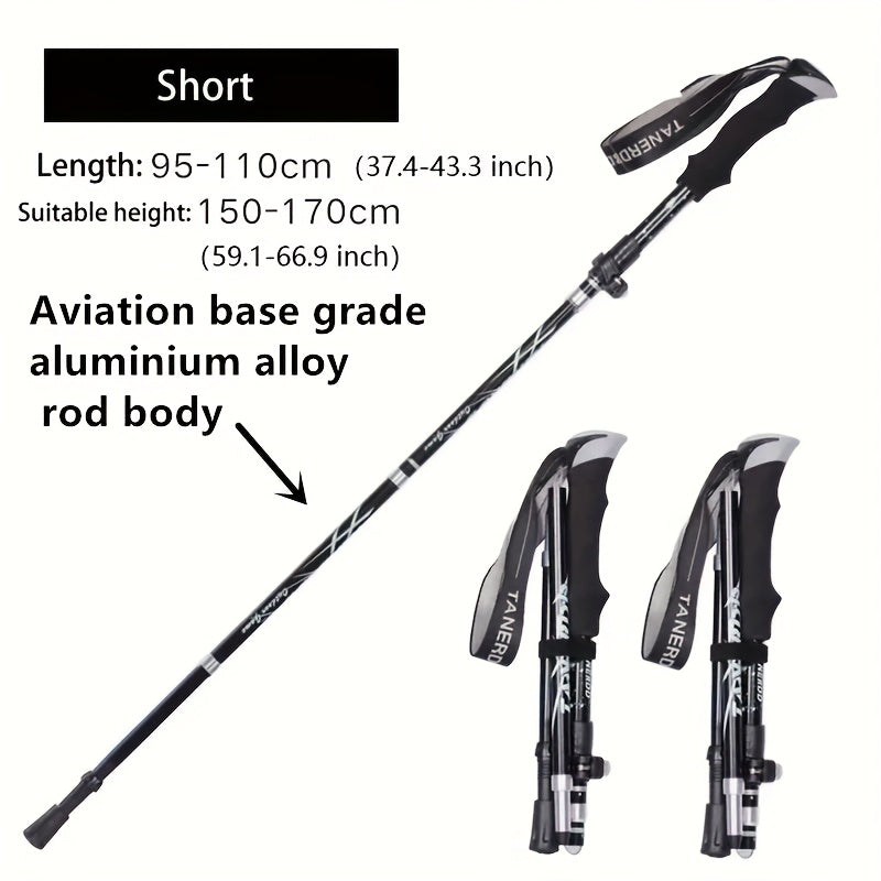2pcs Lightweight Trekking Poles for Hiking Camping Outdoor Walking