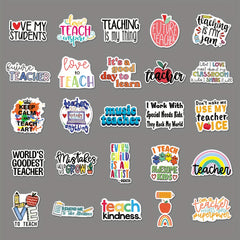 50Pcs Teacher Series Graffiti Stickers Waterproof Decorative DIY Toys