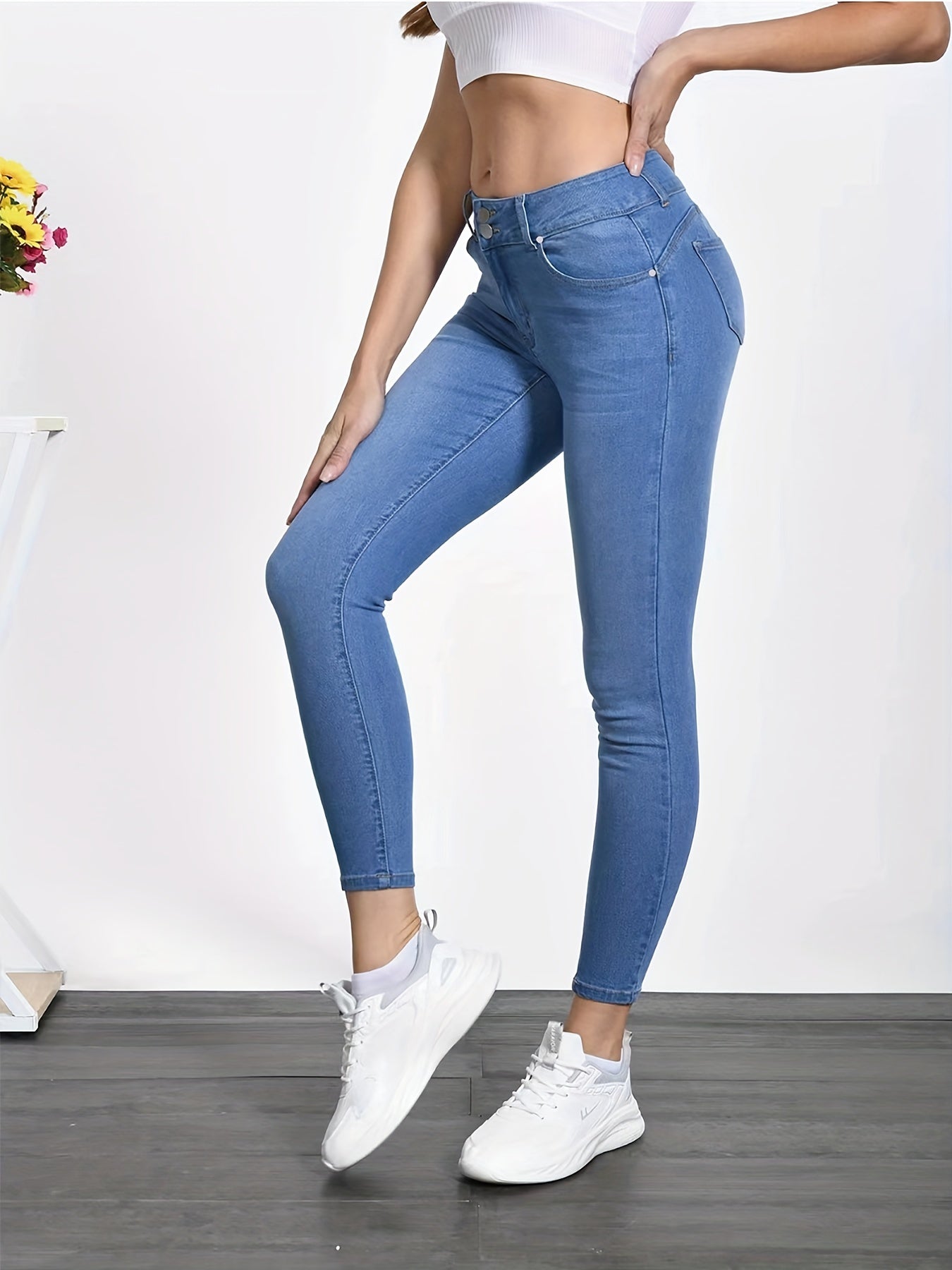 High Waist Slim Fit Skinny Jeans for Women