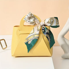 2pcs Leather Gift Bags Ribbon Wedding Favor Packaging Bags Eid Mubarak