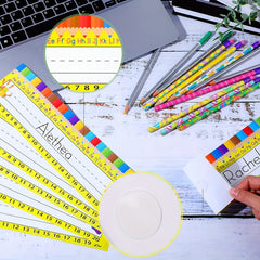 60pcs Classroom Desk Name Stickers with 120Point Glues