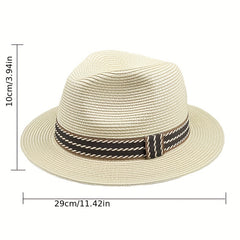 Casual Sunshade Straw Hat for Spring Summer Travel Vacation
