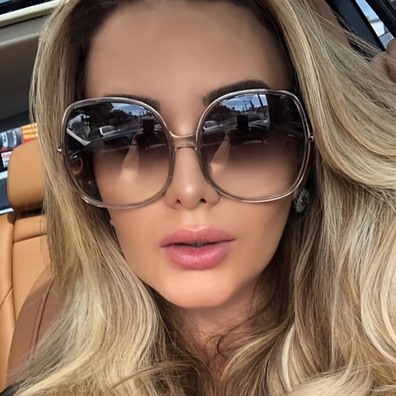 Oversized Frame Sunglasses UV Protection Women Sunshade Eyewear