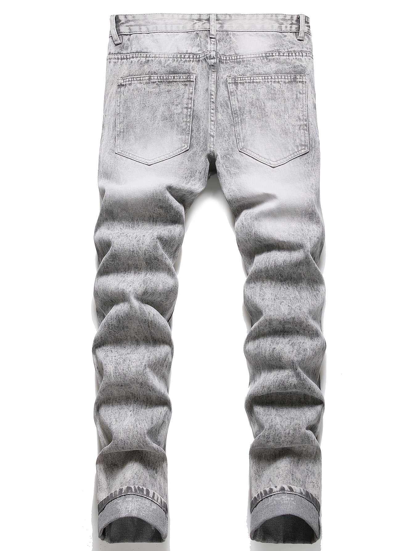 Men's Slim Fit Ripped Jeans Distressed Denim Pants