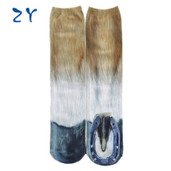 Men's Paw Pattern Crew Socks Casual Comfy Unisex Outdoor All Seasons Wear