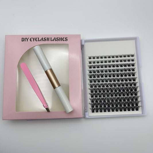 144 Pcs Cluster Eyelash Extension Kit D Curl Volume Wispy Lashes