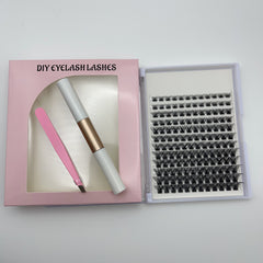 144 Pcs Cluster Eyelash Extension Kit D Curl Volume Wispy Lashes