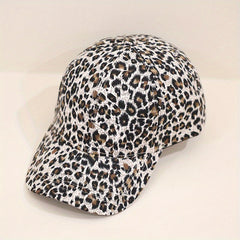 Leopard Print Baseball Cap Vintage Casual Sports Hat Adjustable