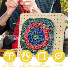 Blocking Board Kit 10 Steel Rod Pin 19 Crochet Wooden Board