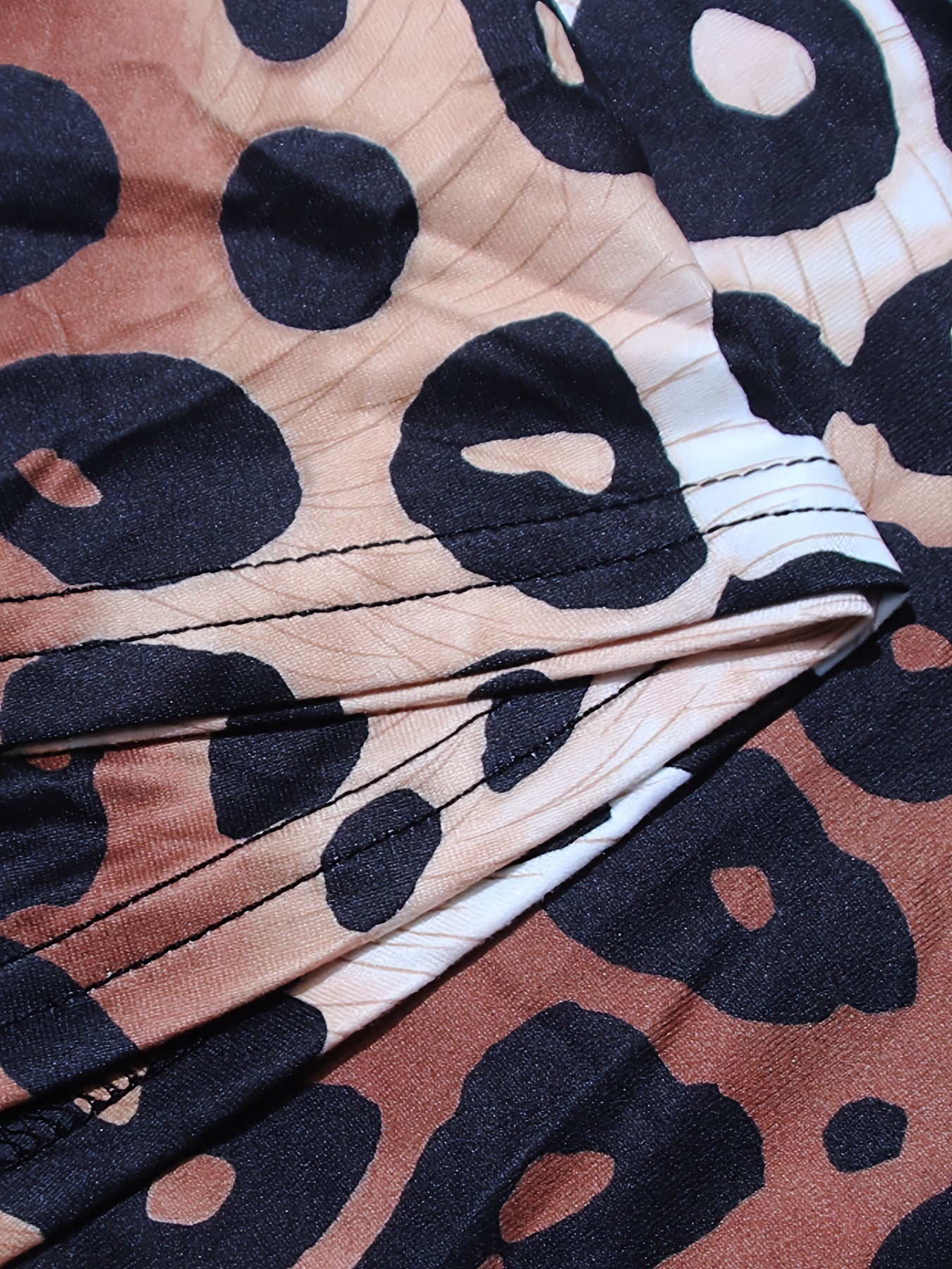 Leopard Print Long Sleeve Dress