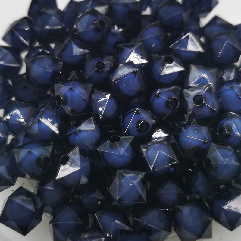 100 Pcs 8mm Square Acrylic Faceted Beads DIY Jewelry Accessory Beads