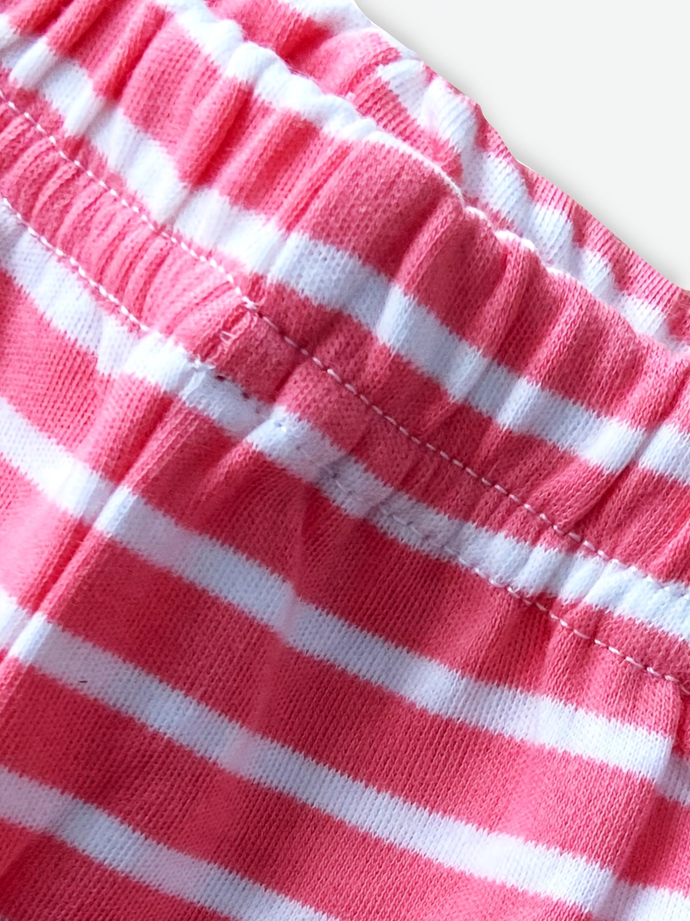 Girls Cotton Striped Pants Elastic Waist Kids Spring Summer Clothes