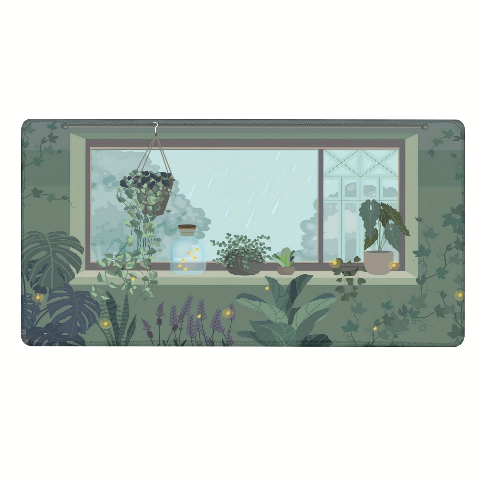Green Plant Mouse Pad Laptop Keyboard Gaming Mouse Pad Office Home Desk Pad