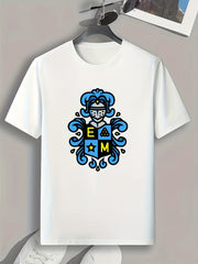 Knight Pattern Print Men's Sports T-shirt for Fitness Activities