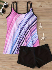 Women's Plus Size Graphic Print Tankini Set