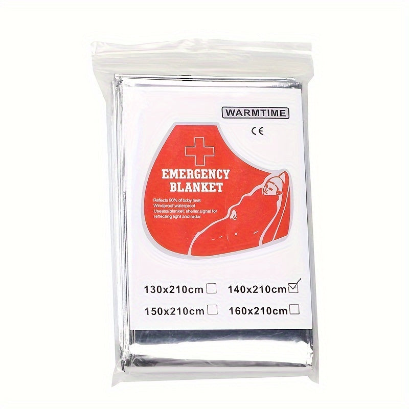 5pcs Outdoor Survival Insulation Blanket Emergency Sunscreen Blanket