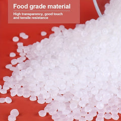 50pcs Ziplock Bags Transparent PE Plastic Red Edges Food Tea Fruit Vegeta