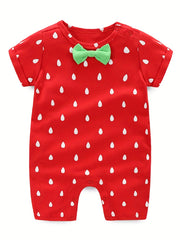 Baby Summer Graphic Cotton Onesie Short Sleeve Romper