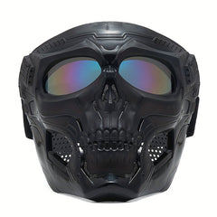Skull Mask Full Face Tactical Masks PC Lens Halloween Motorcycle Goggles