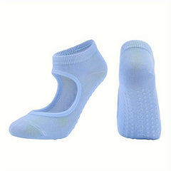 Women Pilates Socks Anti Slip Backless Yoga Ankle Dance Sports Socks