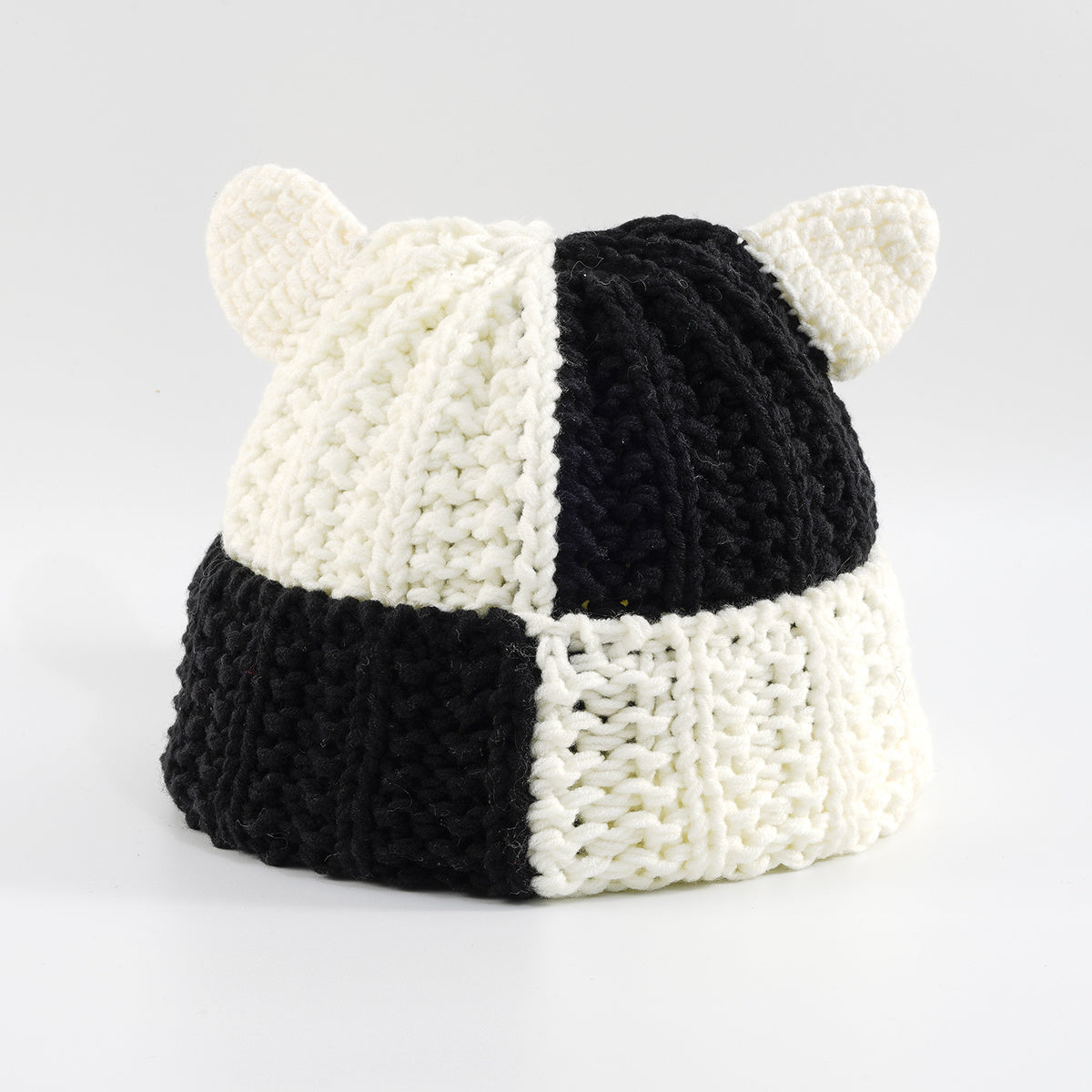 Cartoon Wool Hat for Girls Devil Small Ears Knitted Hat