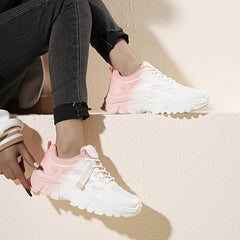 Women's Ombre Mesh Chunky Sneakers Running Shoes