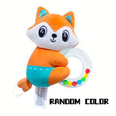 Baby Bell Toy Cartoon Animal Hand Cranked Bell Toy for Strollers & Beds