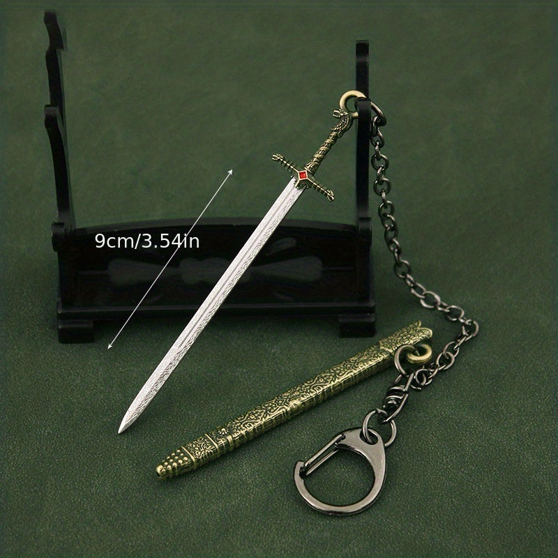 Metal Ancient Sword Model Key Chain Pendant Bag Funny Key Chain