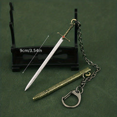 Metal Ancient Sword Model Key Chain Pendant Bag Funny Key Chain
