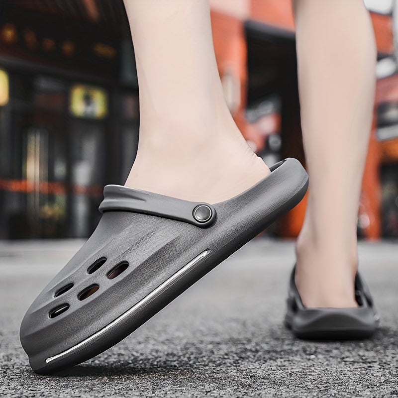 Men's Lightweight Comfy Clogs Hollow Out Non Slip Garden Shoes Summer