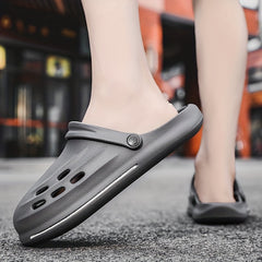 Men's Lightweight Comfy Clogs Hollow Out Non Slip Garden Shoes Summer