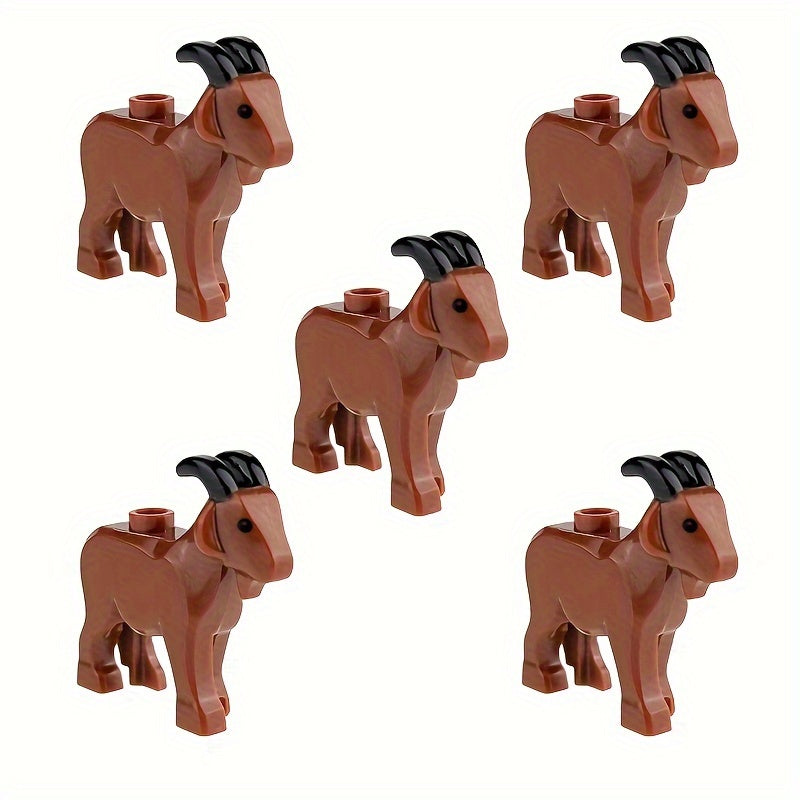 Small Animal Building Blocks Set - Goat Sheep Lamb Farm