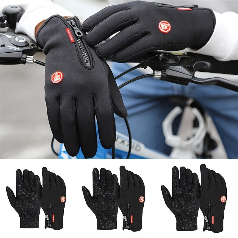 Winter Warm Fishing Gloves Windproof Waterproof Touch Screen Cycling Gloves
