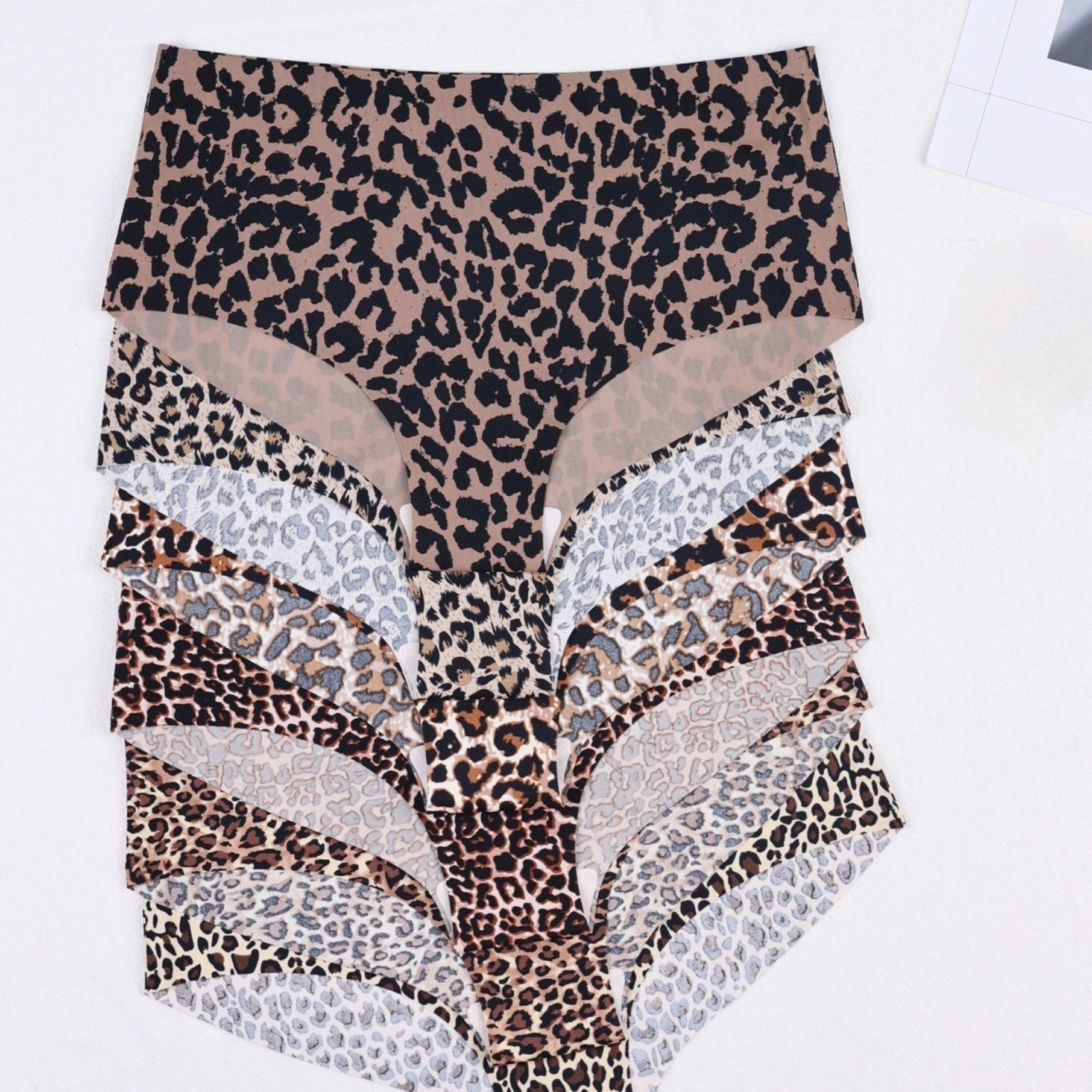 6pcs Leopard Print Briefs Comfy & Breathable Intimates Panties